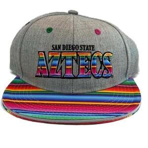 San Diego State Aztecs SDSU Serape Mexican Blanket Brim Snapback Hat
